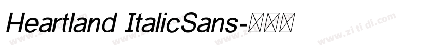 Heartland ItalicSans字体转换
